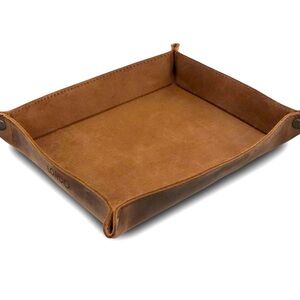 NEW! Londo Genuine Leather Tray Organizer, Color Mink